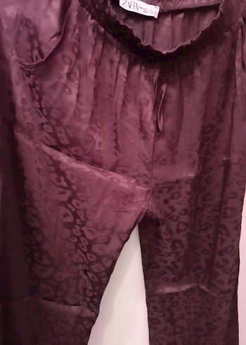 Bordo Salaş Midi Kadın Pantolon - Görsel 10