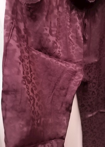 Bordo Salaş Midi Kadın Pantolon - Görsel 9