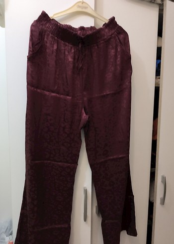 Bordo Salaş Midi Kadın Pantolon - Görsel 8