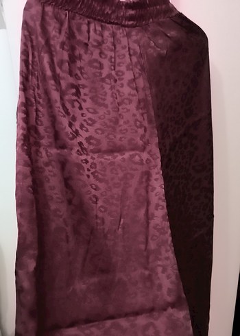 Bordo Salaş Midi Kadın Pantolon - Görsel 5