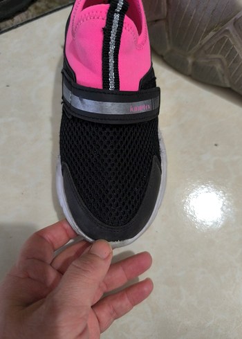 Kız Çocuk Pembe Gri Spor Ayakkabı - Görsel 5