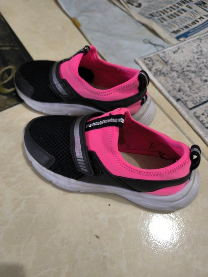 Kız Çocuk Pembe Gri Spor Ayakkabı - Görsel 2