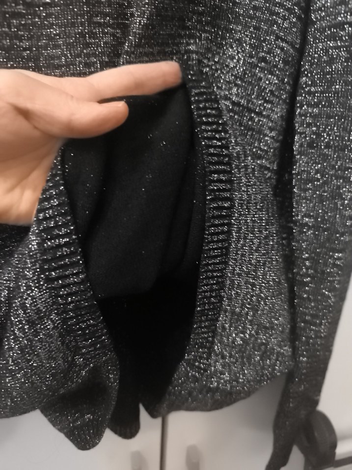 Gri Boğazlı Örgü Kadın Kazak - Görsel 4