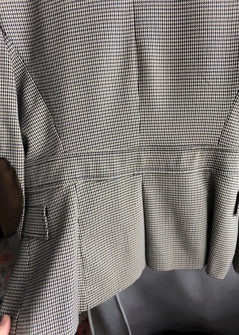 Bej Ekose Desenli Blazer Ceket - Görsel 7