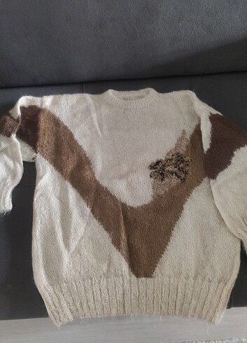 Vintage El örgüsü bayan kazak  - Görsel 5