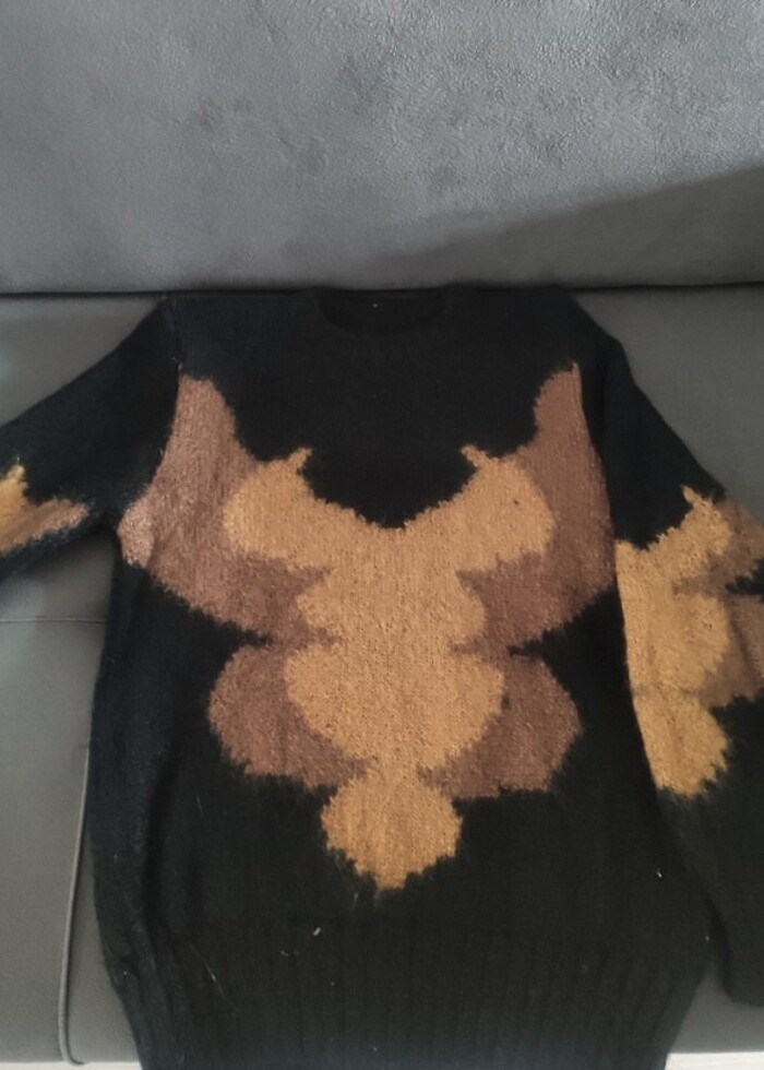 Vintage El örgüsü bayan kazak  - Görsel 2