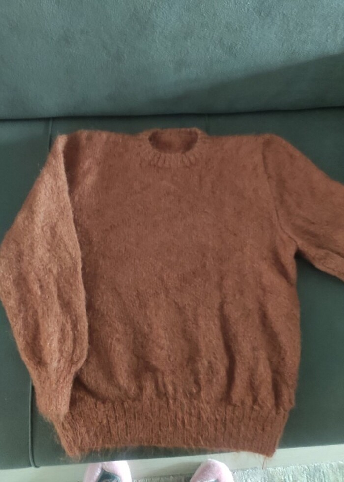 Vintage el örgüsü bayan kazak  - Görsel 5