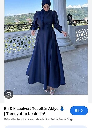 Bir kere giyilmiş tesettür abiye