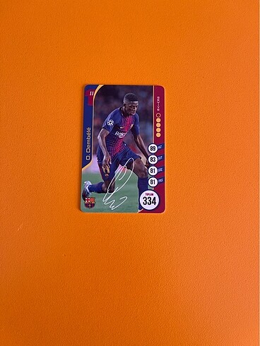 Ousmane dembele imzalı Barcelona kartı