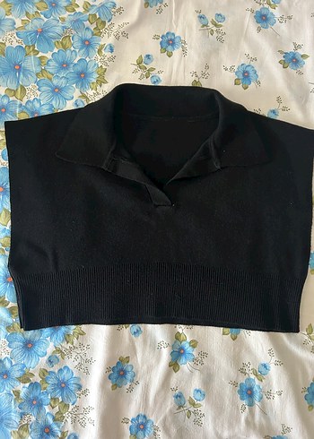 Siyah Crop Süveter