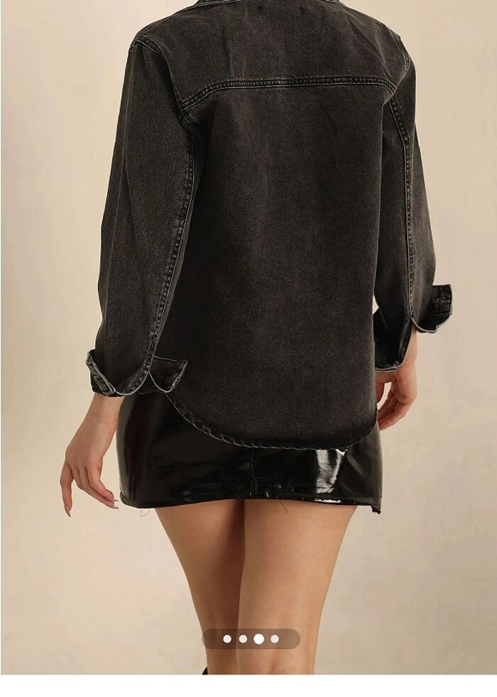 Antrasit kot gömlek ceket  - Görsel 3