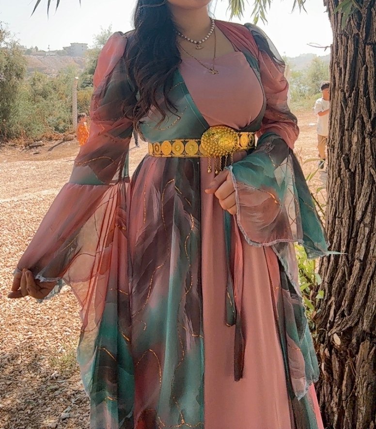 Renkli Uzun Yöresel Fistan Elbise - Görsel 2