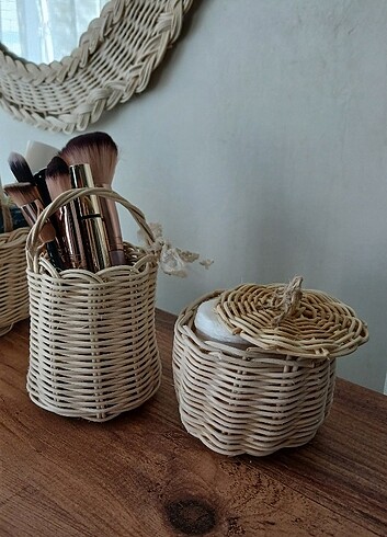 Rattan bamboo mini sepetler