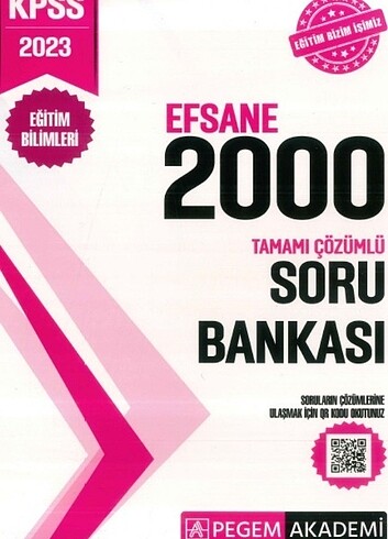PEGEM EFSANE 2000 SORU EĞİTİM BİLİMLERİ