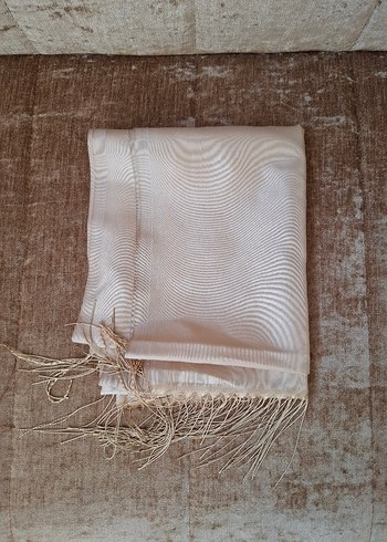 Kadın Püsküllü İpek Şal - Bohem Tarz - Görsel 6