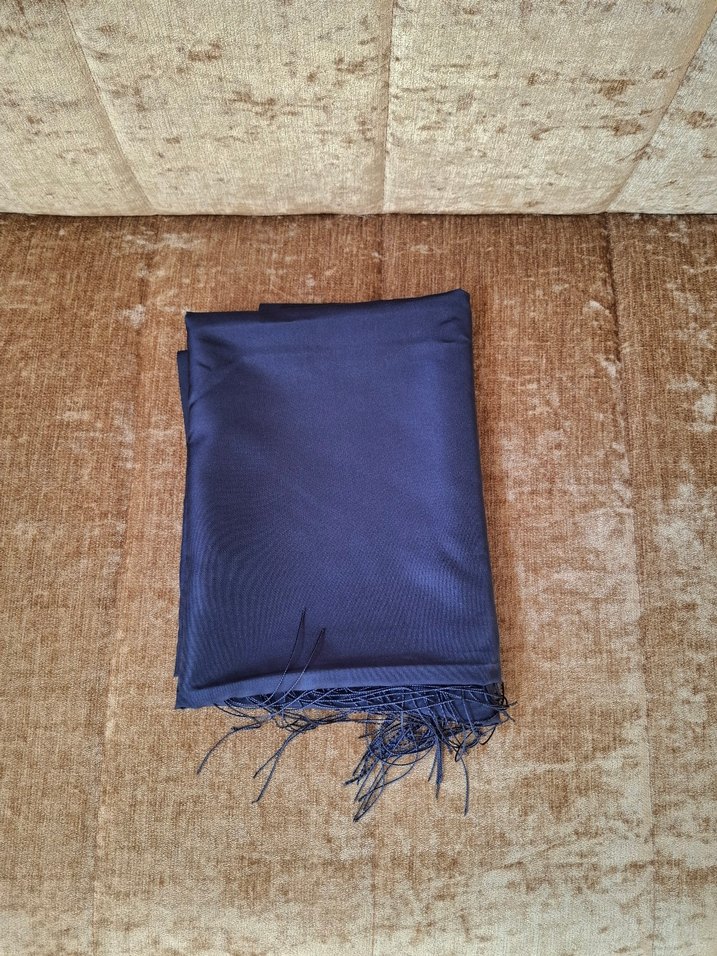 Kadın Püsküllü İpek Şal - Bohem Tarz - Görsel 2