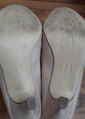 bej topuklu ayakkabı - Görsel 5