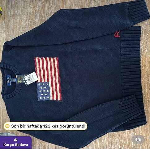 Ralph Lauren etiketli XL 18/20 yaş kazak