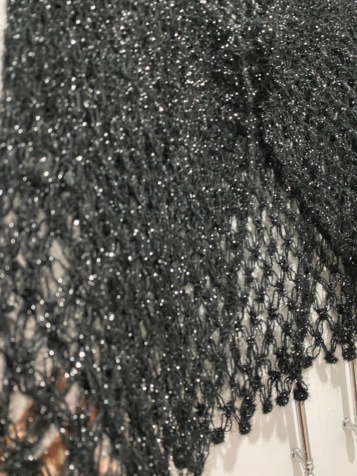 Kadın Siyah Örgü Bolero şal - Görsel 3