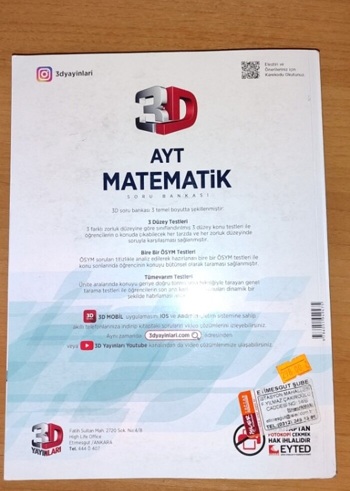 3D ayt matematik soru bankası  - Görsel 4