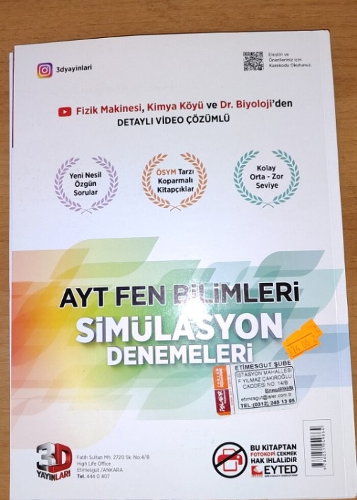 3D ayt fen bilimleri branş denemeleri  - Görsel 3