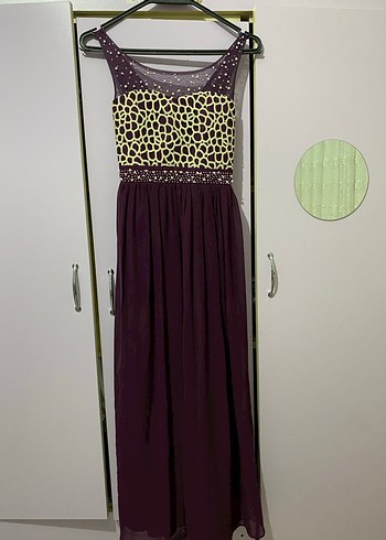 Mor Uzun Abiye kız çocuk - Görsel 3