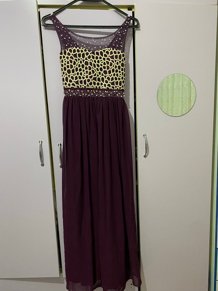 Mor Uzun Abiye kız çocuk - Görsel 2