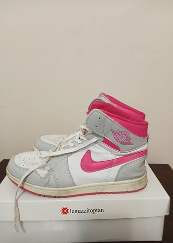 Pembe Gri Yüksek Top Kadın Spor Ayakkabı - Görsel 2