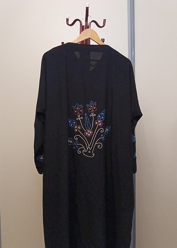 Boncuk İşlemeli Siyah Uzun Elbise - Görsel 5