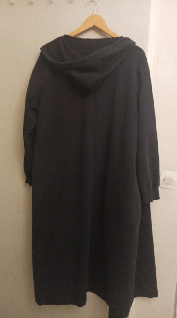 çıtçıtlı Siyah Uzun Kadın hırka - Görsel 4