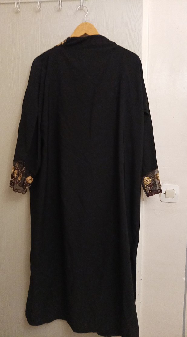 Boncuk İşlemeli Siyah Uzun Kadın Elbisesi - Görsel 3