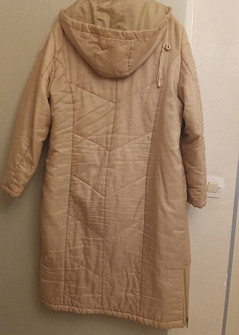 Uzun Bej Kadın mont - Görsel 4