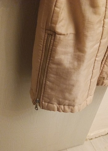 Uzun Bej Kadın mont - Görsel 7