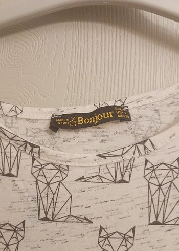 Gri kedi Baskılı elbise - Görsel 2