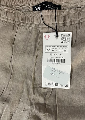 xs Beden ZARA SATEN PİJAMA PANTOLON