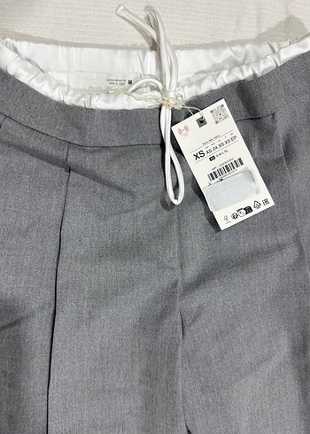 ZARA ÇİFT BEL BANTLI WIDE LEG PANTOLON - Görsel 5