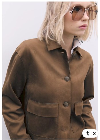 STRADİVARİUS CEPLİ SUNİ SÜET CEKET - Görsel 2