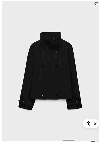 STRADİVARİUS DİK YAKA KRUVAZE YUMUŞAK EFEKTLİ CEKET - Görsel 6