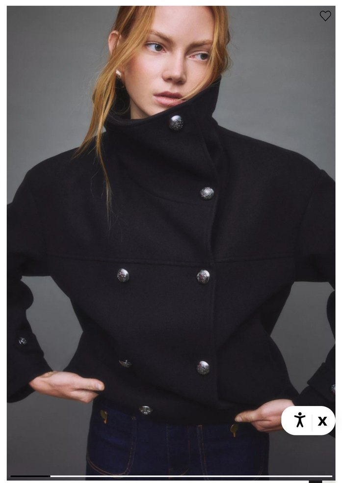 STRADİVARİUS DİK YAKA KRUVAZE YUMUŞAK EFEKTLİ CEKET - Görsel 2