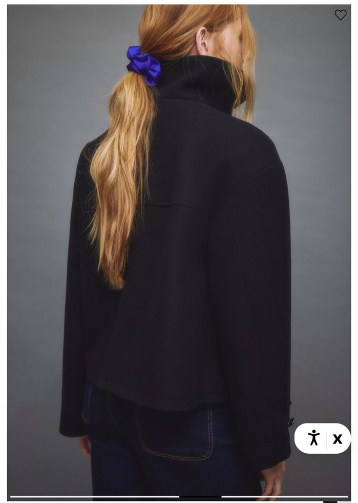 STRADİVARİUS DİK YAKA KRUVAZE YUMUŞAK EFEKTLİ CEKET - Görsel 5