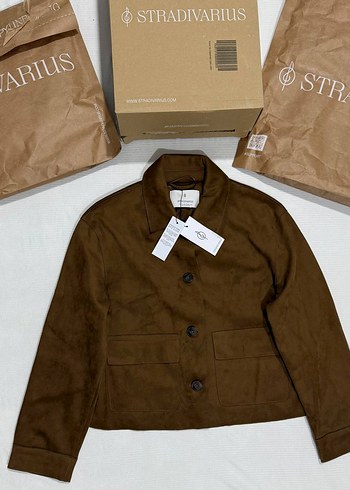 STRADİVARİUS CEPLİ SUNİ SÜET CEKET - Görsel 10