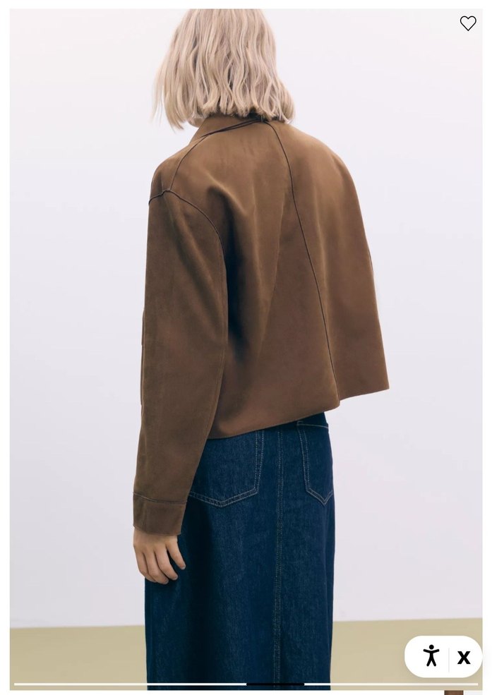 STRADİVARİUS CEPLİ SUNİ SÜET CEKET - Görsel 5