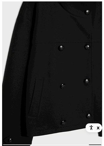 STRADİVARİUS DİK YAKA KRUVAZE YUMUŞAK EFEKTLİ CEKET - Görsel 8