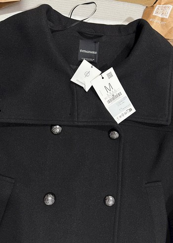 STRADİVARİUS DİK YAKA KRUVAZE YUMUŞAK EFEKTLİ CEKET - Görsel 9