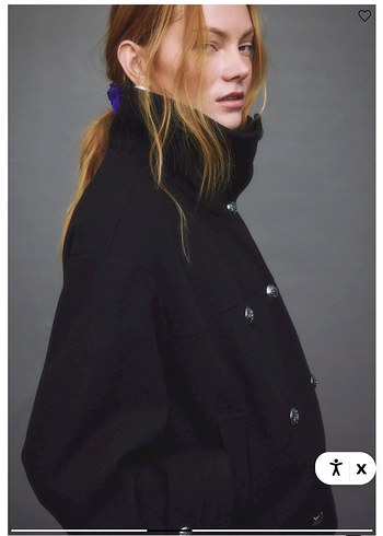 STRADİVARİUS DİK YAKA KRUVAZE YUMUŞAK EFEKTLİ CEKET - Görsel 3