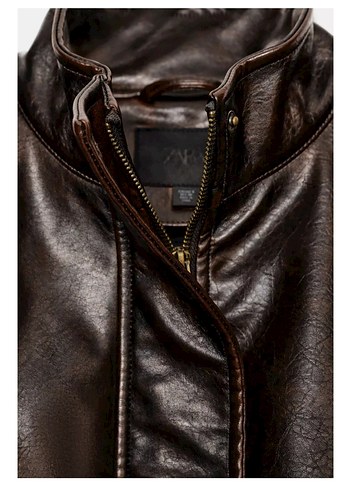 ZARA SUNİ DERİ CEKET OMUZ TRABZANLI - Görsel 3