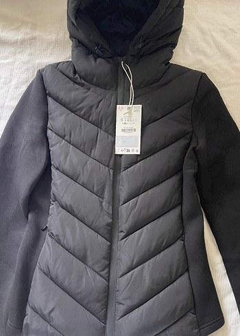 ZARA KONTRAST ŞİŞME MONT - Görsel 8