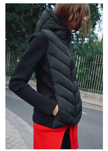 ZARA KONTRAST ŞİŞME MONT - Görsel 3