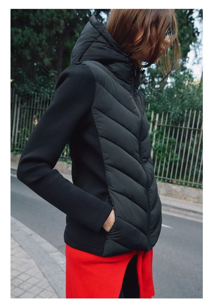 ZARA KONTRAST ŞİŞME MONT - Görsel 3