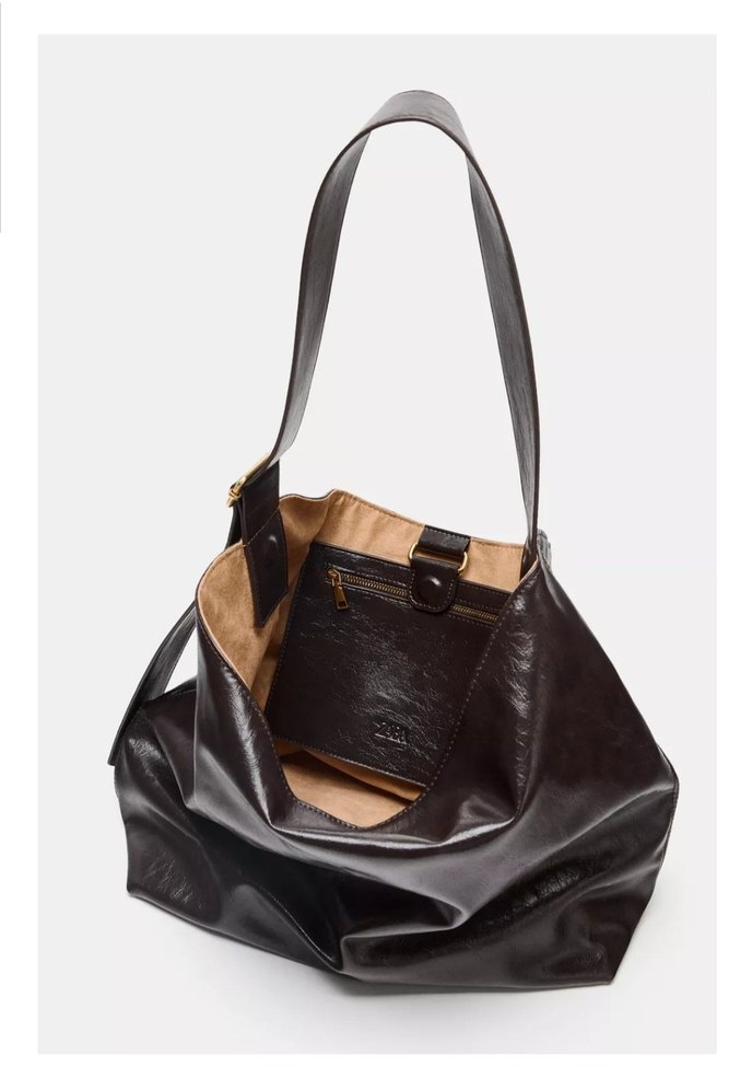 ZARA MAKSİ SHOPPER ÇANTA - Görsel 4